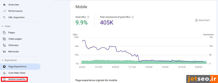 Page Experience در Search console